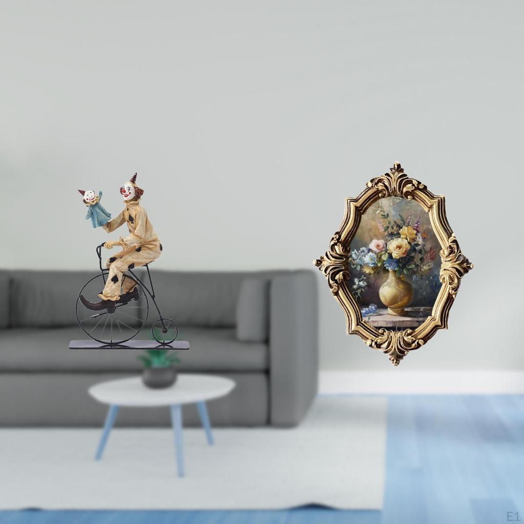 Clown Figurine Statue Sculpture Collection Statuette Ornament Centerpiece Cabinet Dining Room Decor