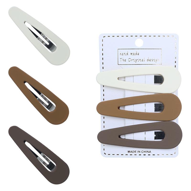 Frosted Milk BB Clip Side Bangs Clip Elegant and Versatile Hair Accessory Simple Geometric Hair Clip