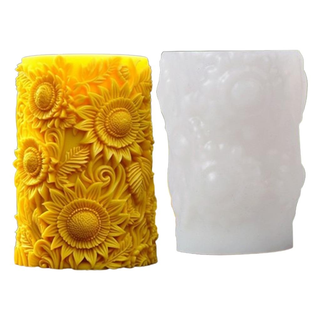 3D Carved Pattern Aromatherapy Mold Flexible Epoxy Resin Mold Candle Making Tools Soap Making