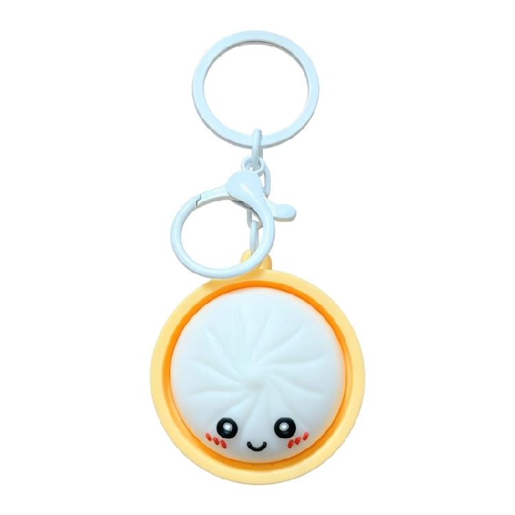 Miniature Steamed Bun Keyring Food Shaped Keychain Present For Friend Family Fashion Accessory for Backpack
