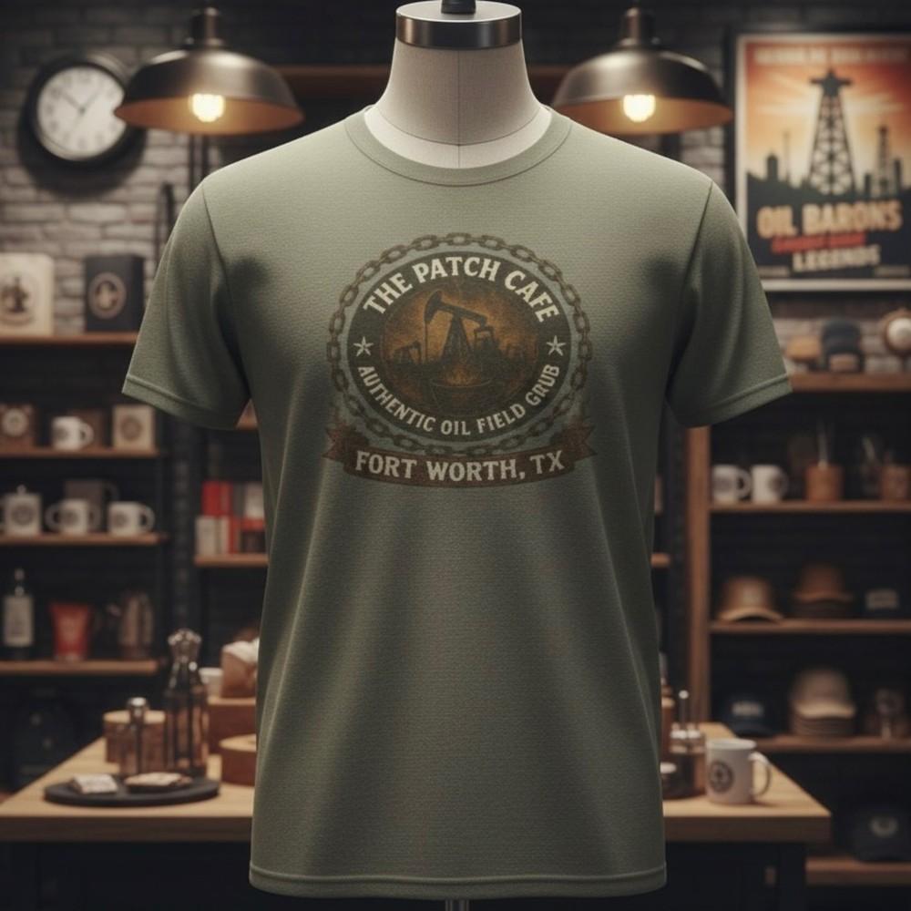 Patch Cafe Fort Worth TX T-Shirt Landman TV Show Shirt  Tee Retro Texas Oilfield Unisex T-Shirt XXL