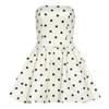 Winter New Women's Clothing Fashion High Sense Polka Dot Printing Retro Tube Top Slim Sexy Dress