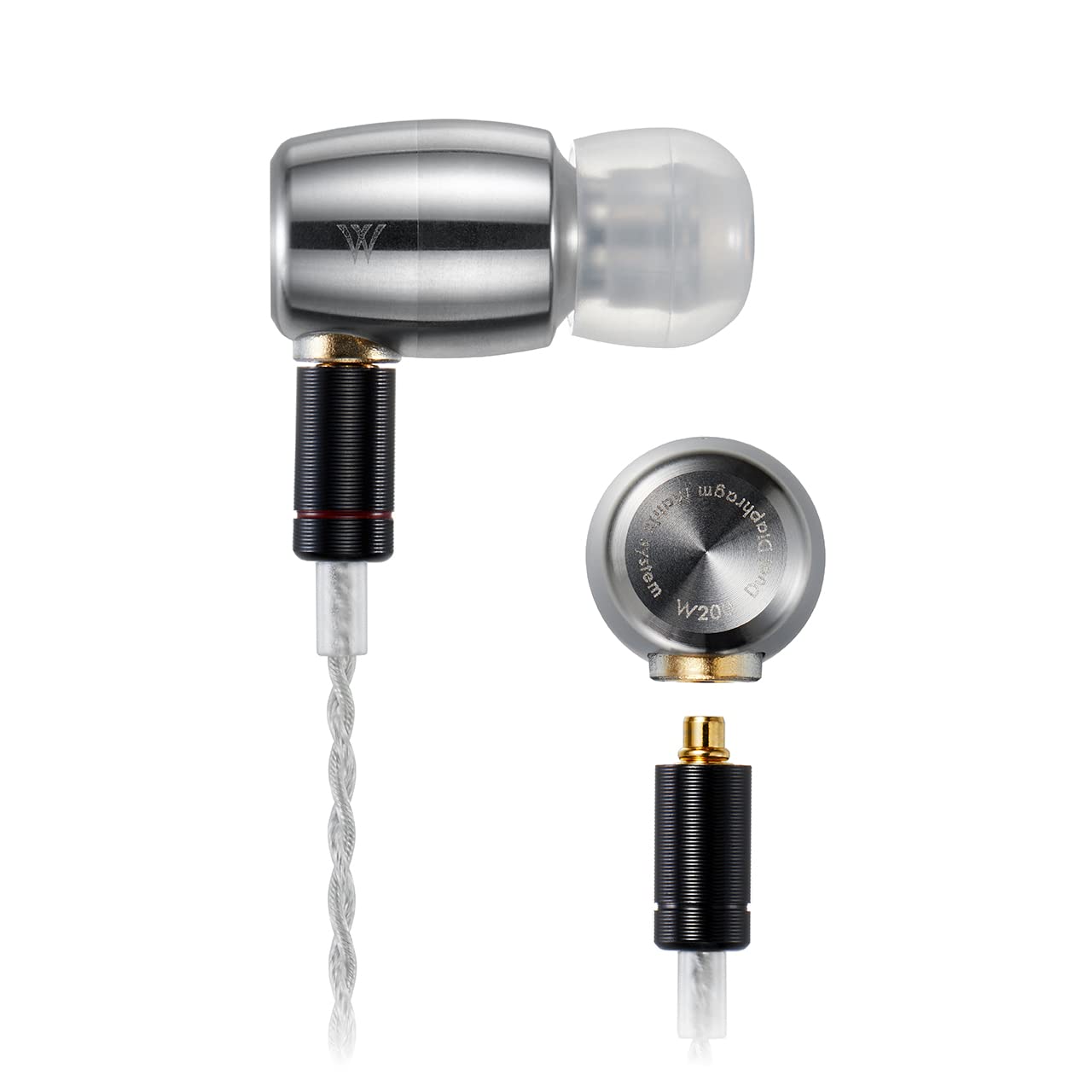 

Radius radius Dobrube series Stainless steel housing compatible Ne MMCX compatible Stainless alloy housing DDM method driver Wired Canal type HP-W200