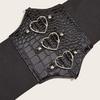 Shaped Heart Magnetic Buckle Waist Belt Elastic Waistband And Synthetic Leather