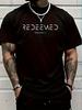 Redeemed Ephesians 1:7 Christian Graphic Tee - Modern Minimalist Faith T-Shirt