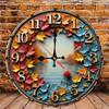 Silent Operation 25x25cm Wood Wall Clock with Sweep Second Hand