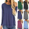 2025 Spring/Summer European & American Style Long Sleeve Ruffle Blouse for Women