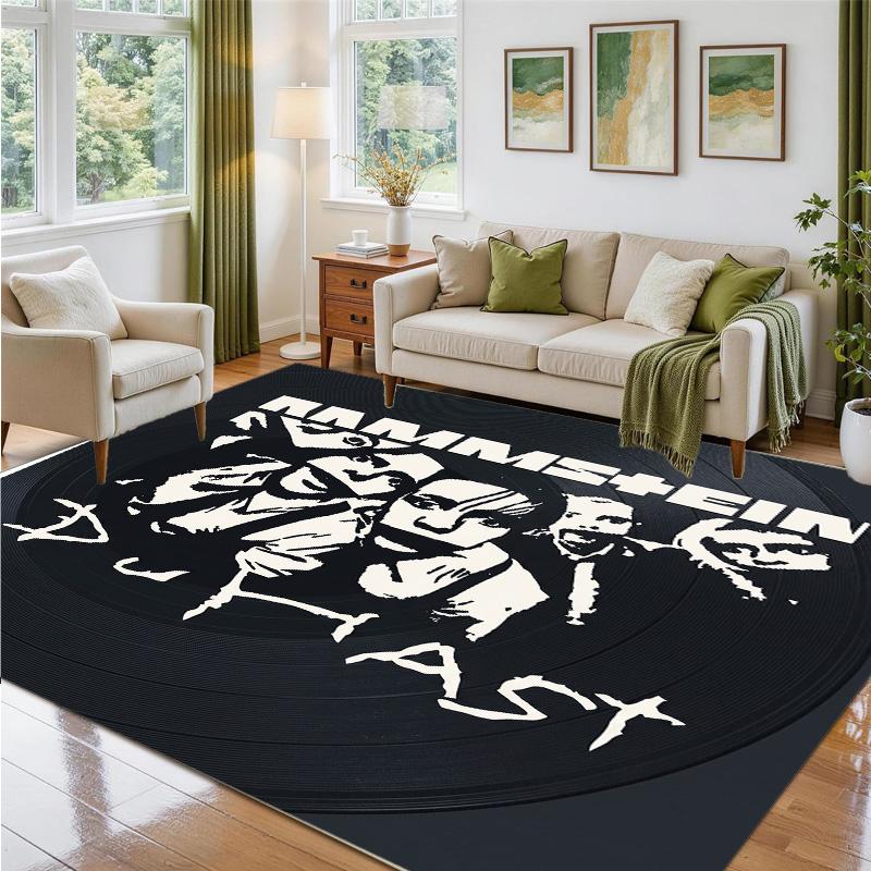 Rammstein Design Kristall-Samt Teppich Weiche Dekorationsmatte für Schlafzimmer Eingang