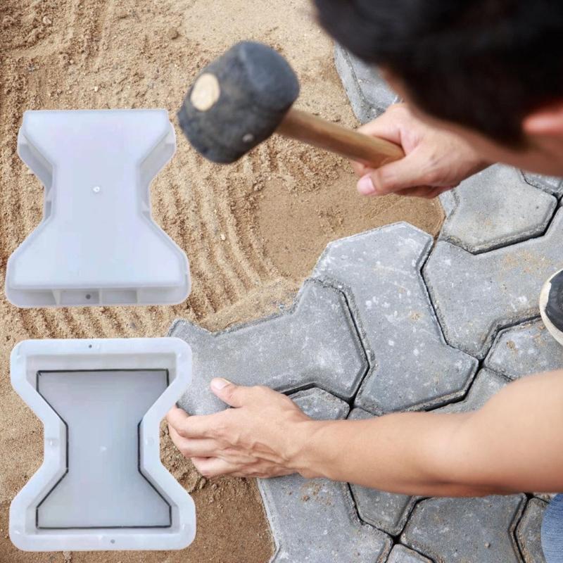 Courtyard Walk Concrete Garden Pavement Tool Outdoor Paving Flower Mold Paving Cement Brick Stone Road Mould Paviment