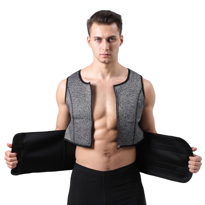 Neopren Herren Fitness Taillentrainer & Schweißtreibende Körperformende Weste