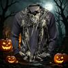 Men's Quick Dry Mesh Long Sleeve Golf Shirt Halloween Print