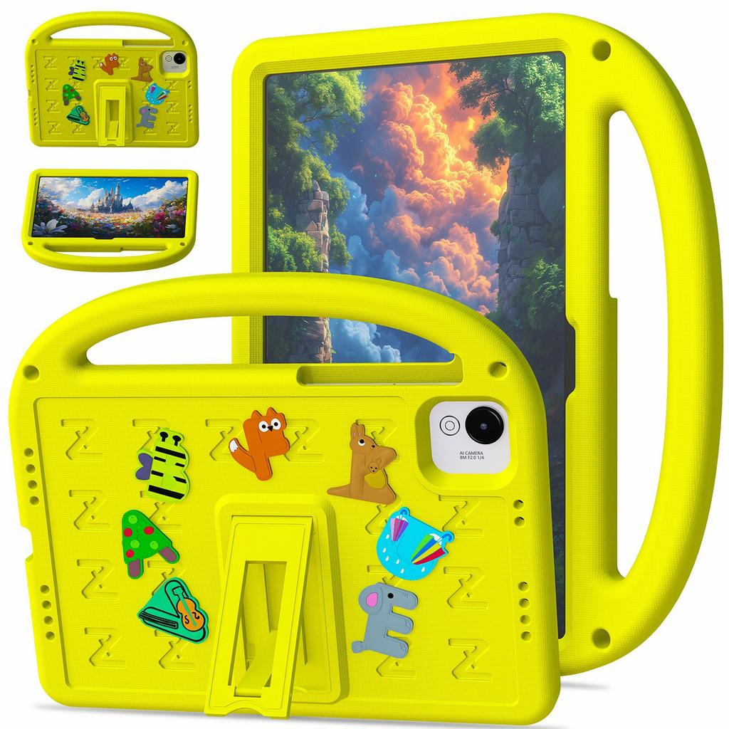 For Honor Pad X10 Pro/Pad X9a/Pad X9 Pro Kickstand Case Cartoon Design Anti-Drop EVA+PC Tablet Cover with Strap for Kids