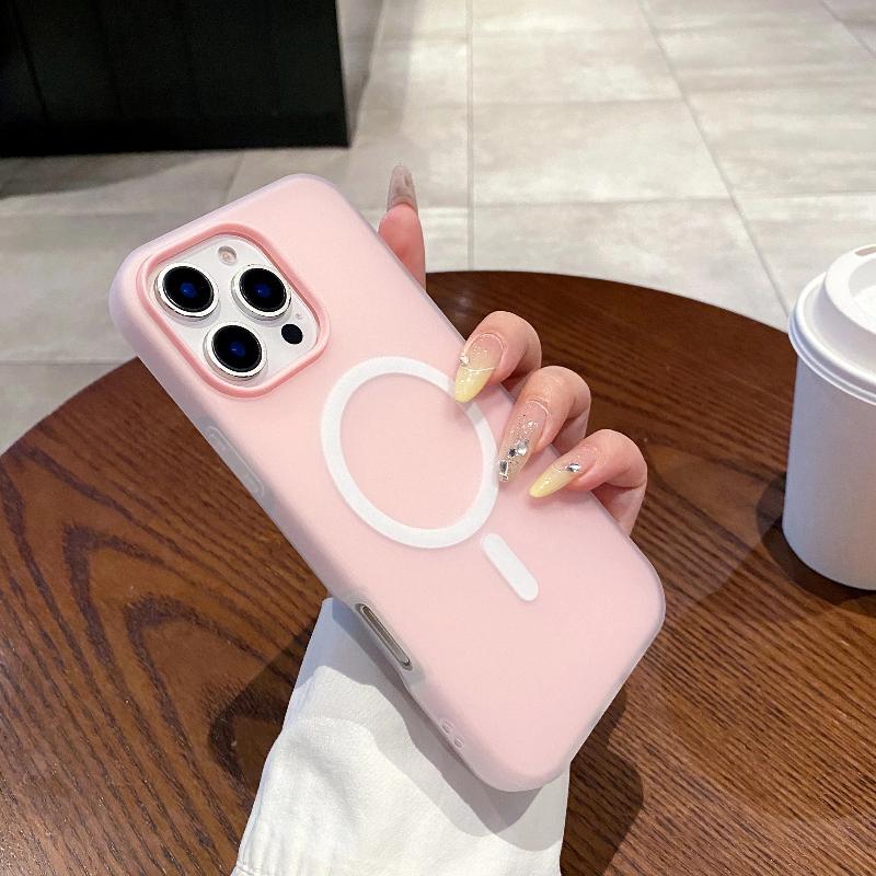 Luxury Candy Color 2 IN 1 Magsafe Case For iPhone 17 Air 16 15 14 13 12 Pro Max Plus Magnetic Wireless Charge Matte Soft Cover