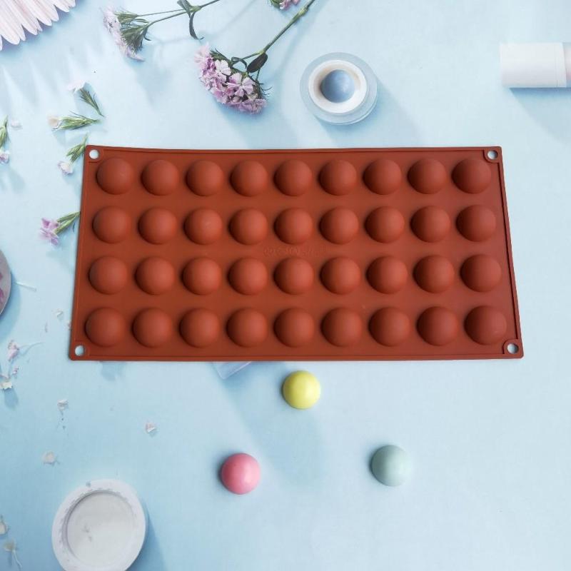 36 Cups Semi Sphere Silicone Chocolate Mold Half Ball Dome Baking Moulds Diy Pudding Candy Jelly Kitchen Baking Tool 36 Cups