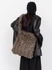 Large Faux Fur Handbags for Women Fluffy Fuzzy Bags Purse Crossbody Shoulder Bag