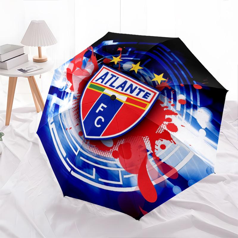 Atlante FC  Pattern, Automatic Folding Umbrella, Portable and Foldable Design, 8 Ribs, a Christmas or Birthday Gift.