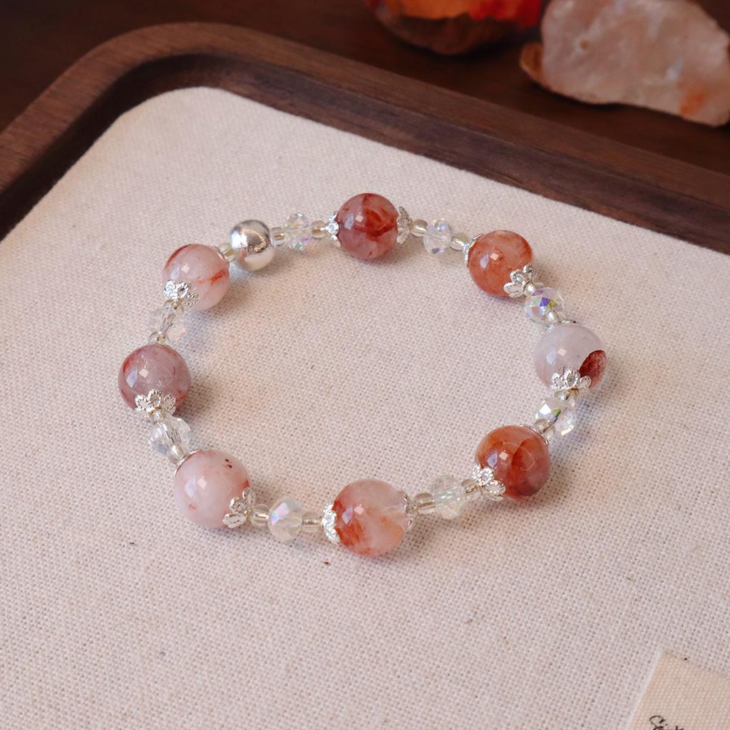 Natural crystal bracelet strawberry crystal bracelet Bangles Women Fashion Jewelry accessories Gift