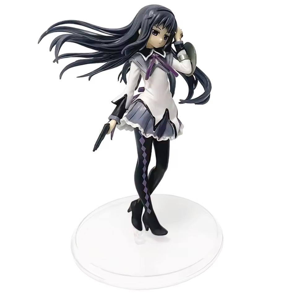 Original Puella Magi Madoka Magica Figure 17cm Akemi Homura Action Figural Pvc Model Kawaii Decoration Doll Kids Toy Christmas G