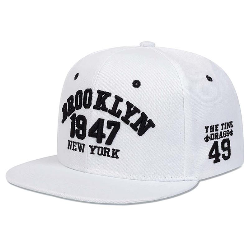 2026 Chapéu de Beisebol Simples Criativo Novo BROOKLYN 1947 Bordado para Uso Externo Diário Casual Chapéu com Aba Reta Chapéu Fashion Hip Hop
