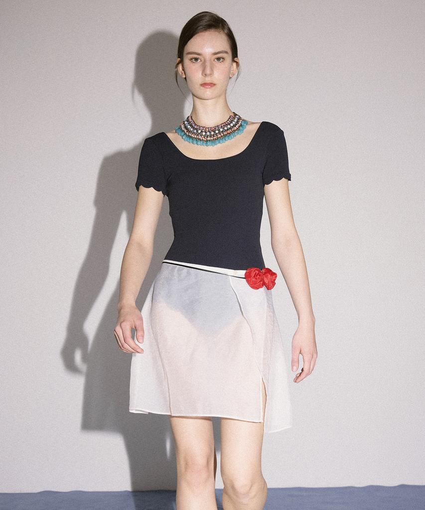 Melly And Rose Rose See-Through Wrap Skirt (304787)
