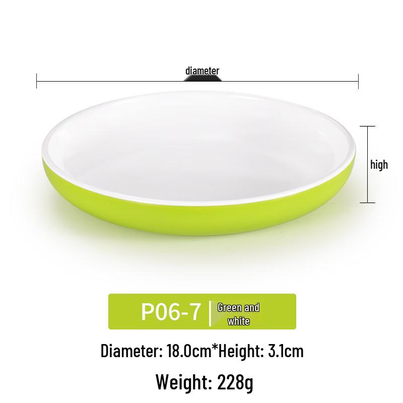 Molona Melamine Round Shallow Dishes (Set of 5)