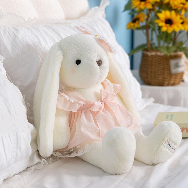 40 50CM Cute Rabbit Plush Toy Wear Princess Skirt Soft Comfortable Doll Pillow for Room Decoration Girl Birthday Gift