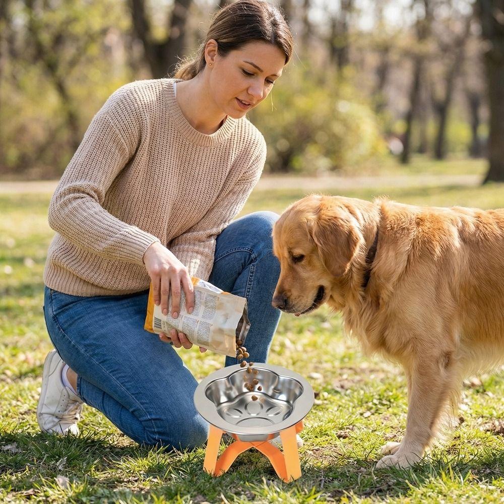 Large Diameter Pet High Footed Bowl Detachable Dog Drinking Bowl  Dog Accessories
