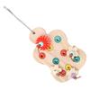 Bird Wooden Chewing Puzzle Toy Hanging Colorful Training Toys for Parrot Pigeon Sparrow