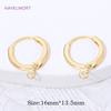 18K Gold Plated Brass Earring Clasps Earwires Findings,Hooks For Earrings,Accessories For Earrings,DIY Jewelry Making Supplies