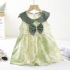 Princess Girl Summer Dress With Cotton Blend Fabric For Toddler Girls