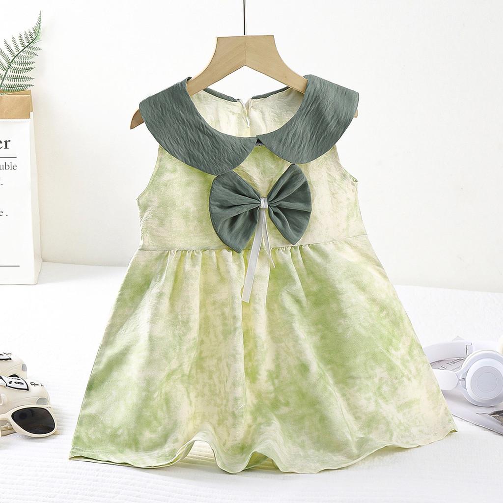 Princess Girl Summer Dress With Cotton Blend Fabric For Toddler Girls