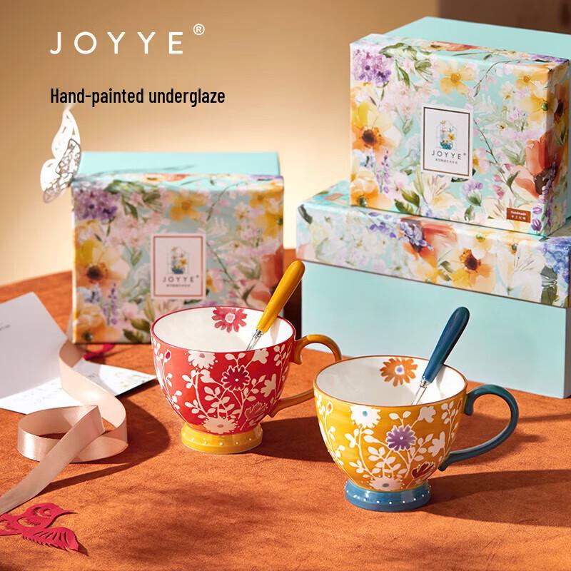 JOYYE Handbemalte Keramiktasse