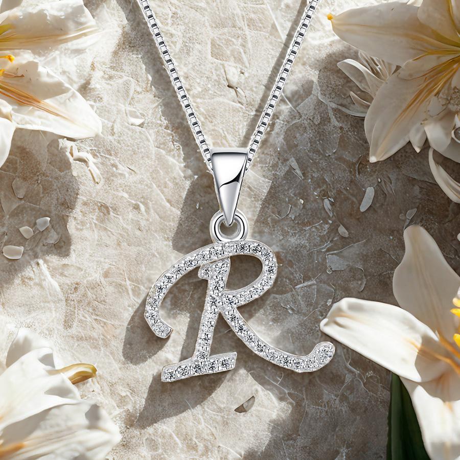 

Очаровательный алфавит, элегантный кулон, начальная буква R, простое изысканное ожерелье в виде сердца, мода, своими руками белый