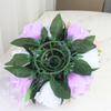 1Pc Outdoor Roman Column Flower Arrangement Pathway Flower Ornaments 15 Rose Green Plants Simulated Flowers, Used for Outdoor Ceremony Decoration