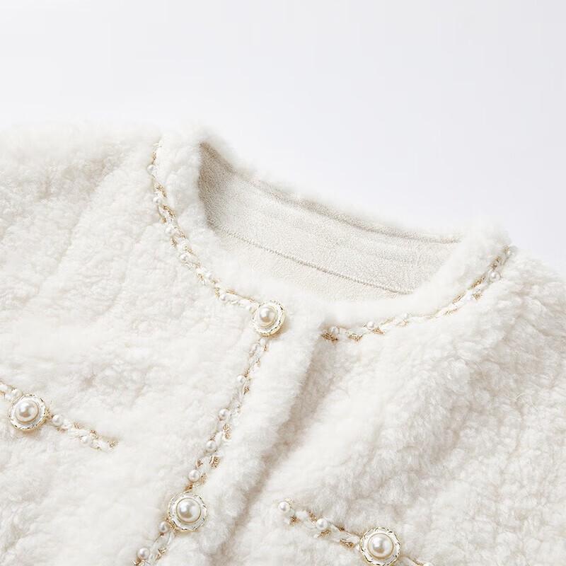 Xiangying Women's Short Faux Lamb Wool Jacket