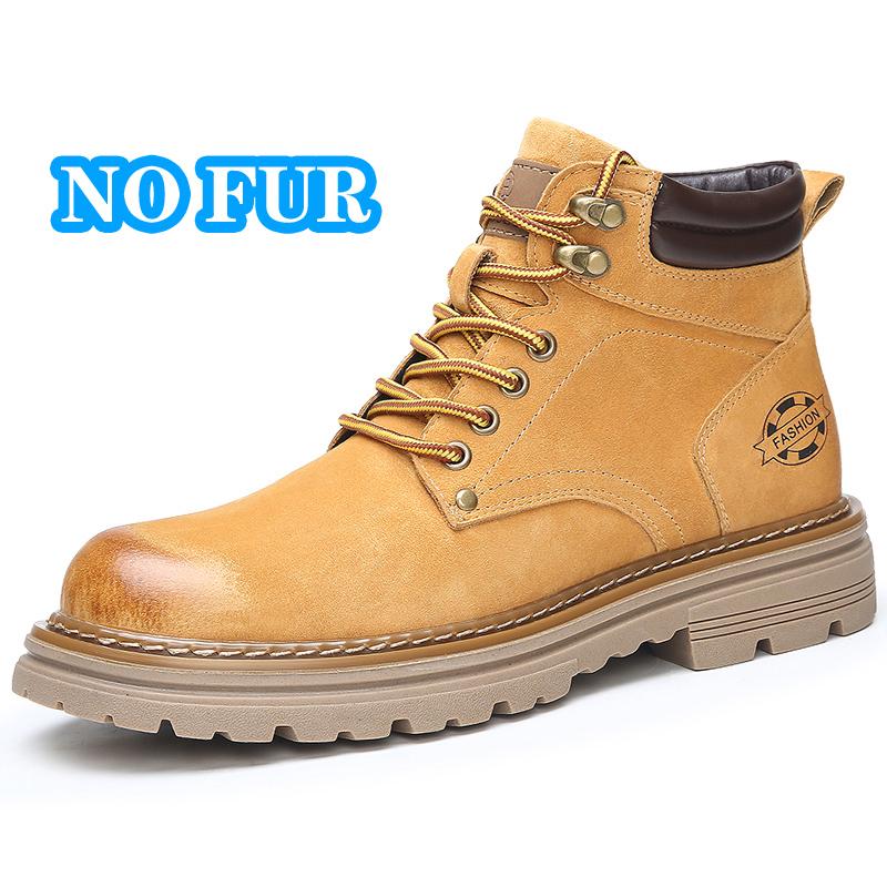 Suede Leather Men High Top Shoes High Quality Mens Ankle Boots New Outdoor Boats Sneakers Man Non-Slip Motorcycle Boots