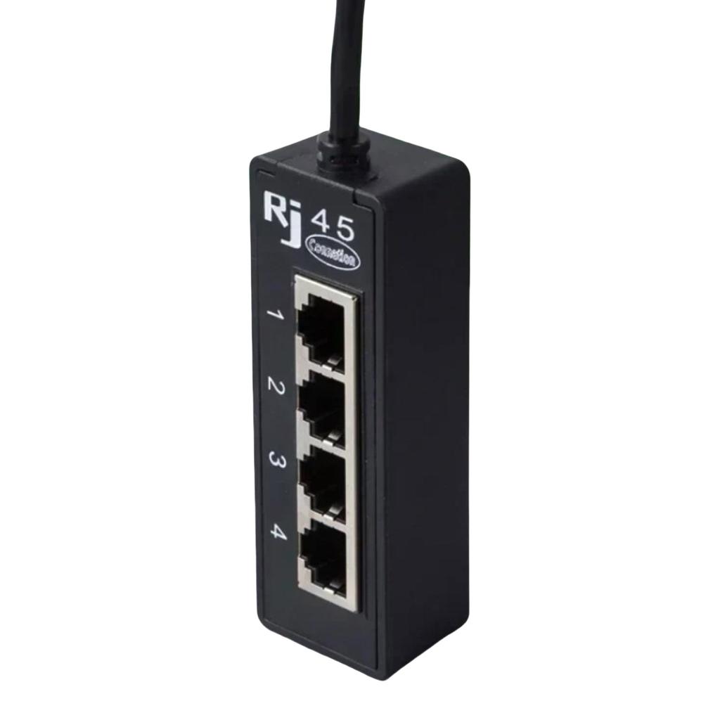 RJ45-Ethernet-Splitter-Kabeladapter, 1 auf 4 Ports, Netzwerk-Verlängerungsanschluss, schnelle Geschwindigkeit für Zuhause und Büro