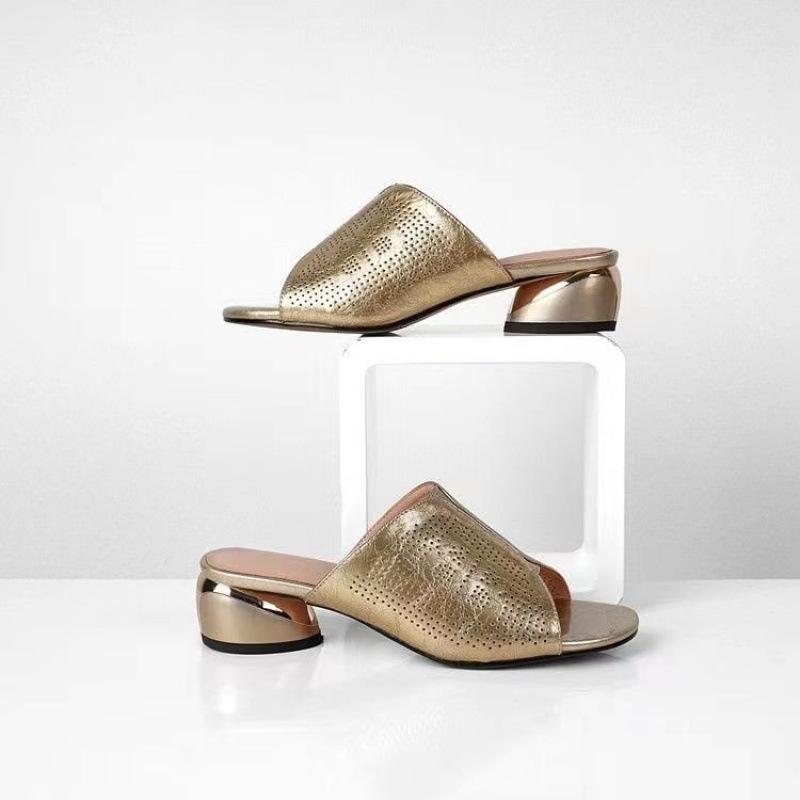 Sommer Hausschuhe Sandalen Damen Gold Elegant Niedrige Absätze Silber Weiche Sandalen Freizeitschuhe