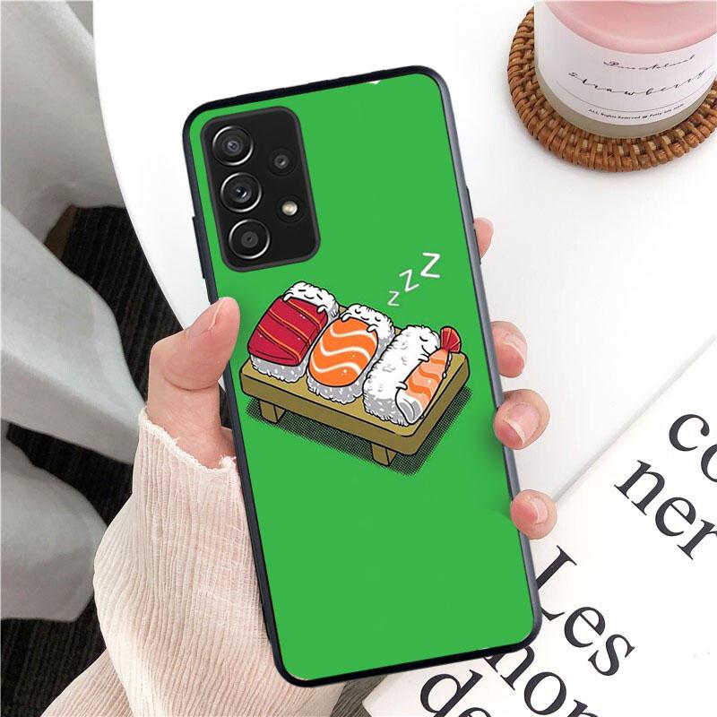 Voedsel Sushi Telefoonhoesje voor Samsung Galaxy A13 A22 A12 A32 A71 A11 A21S A33 A52 A72 A51 A50 A70 A31 M31