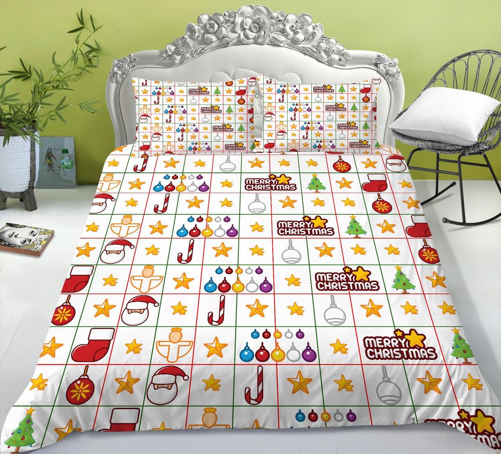 Buy Bed Cover Set Home Textiles Newly Fashion Christmas Print Bedding