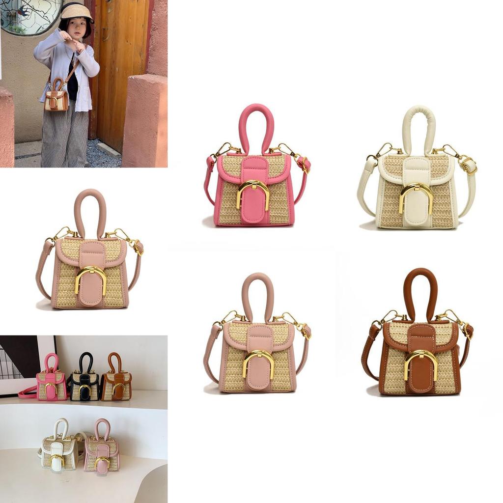 Trendy Korean Style Colorblock Mini Crossbody Bag For Kids Lightweight And Chic