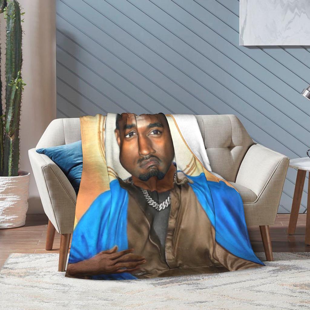 K-kanyes W-wests Funny Meme Throw Blanket for Couch Cozy Plush Blanket 50x60 Inches Multiple Sizes Bedspread for All Seasons