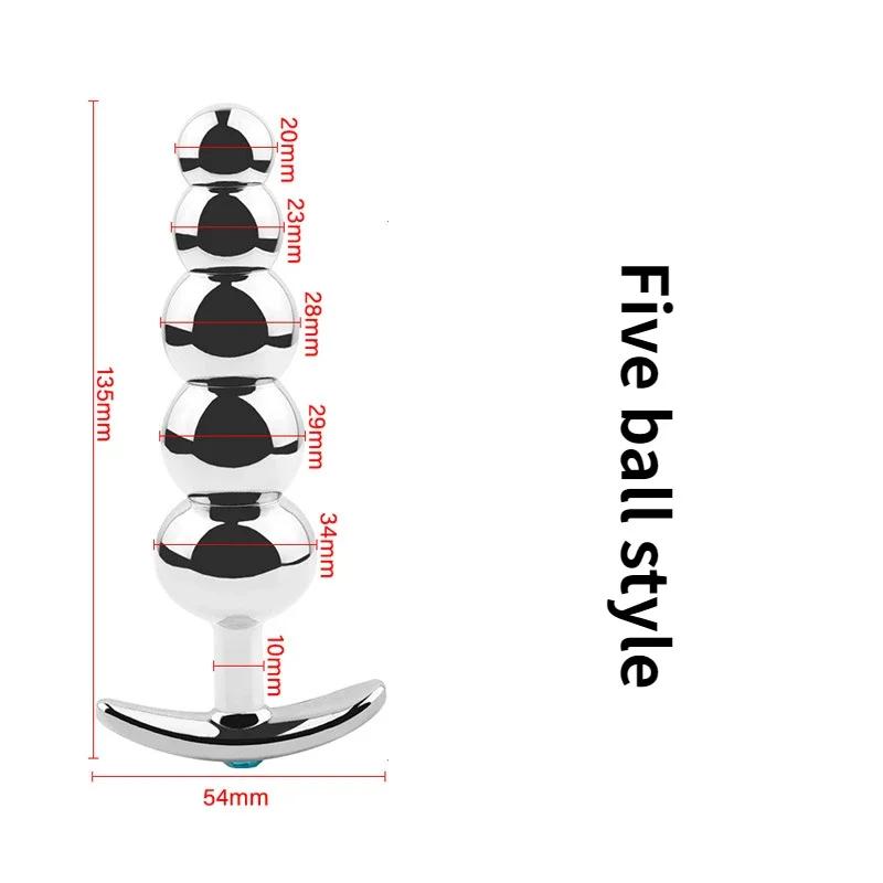 Conjunto de Contas Anais de Metal Plug Anal Vestível Pequeno Grande Plug Anal Ponto G Dildo Inserir Vagina Expansor Ânus Brinquedo Sexual