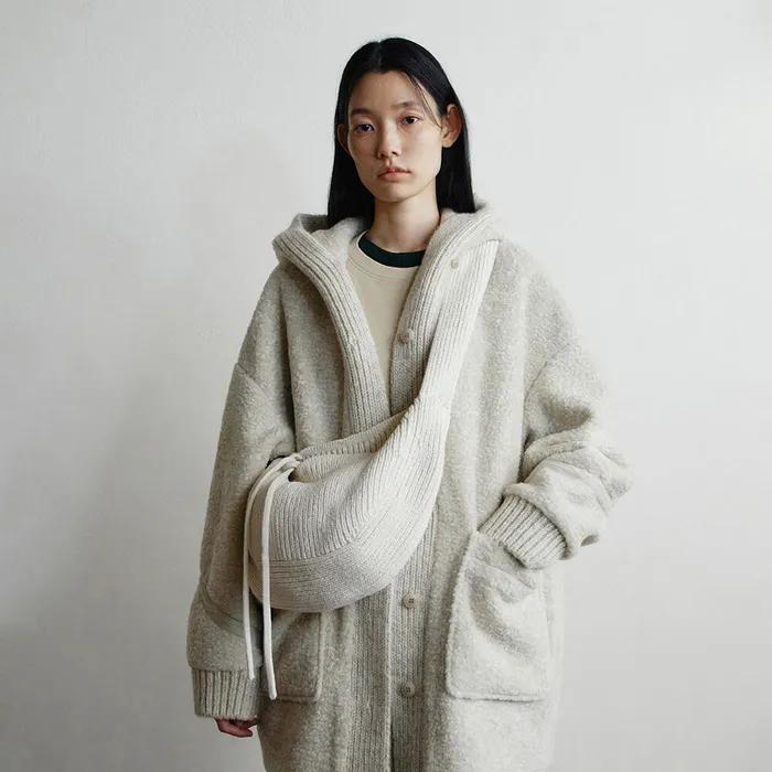 picker knit bag (ivory)