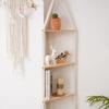 Triangle Shelves Wall Decoration Macrame Wall Shelf Home Plant Hanger Candle Holder For Dorm Bedroom Decoration