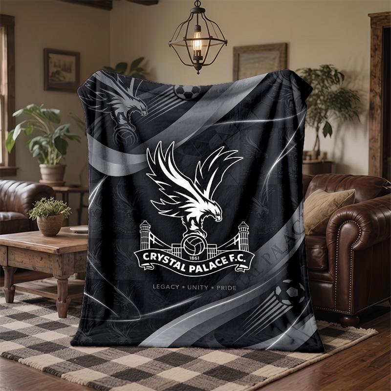 Crystal Palace Football Print Flannel Blanket Soft Warm Sofa Bed Throw Blanket For Home Office Bedroom