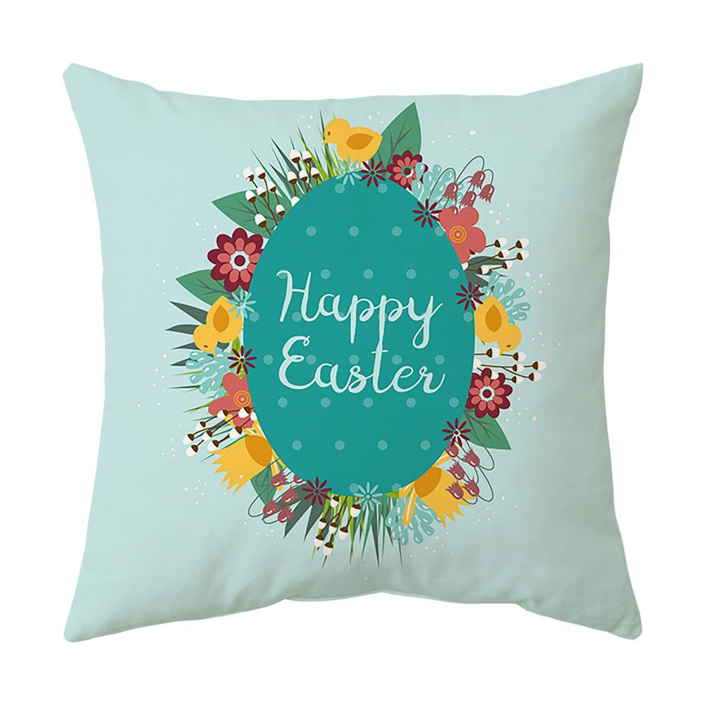 Easter Pillow Cover Cartoon Sofa Cushion Cover Office Waist Cushion Cover