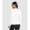 Gymshark Training Baselayer Long Sleeve Top White B1a9l Wbbm