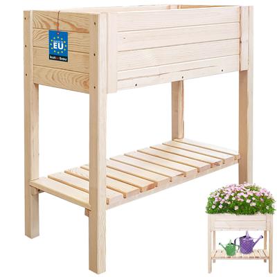 Flowerpot Herb Box Vegetable Box With Shelf Wooden 79 Cm