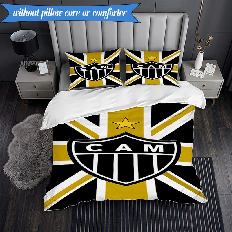 3PCS Love For Atlético Printed Soft Bedding Set,Including 1pc Duvet Cover And 2pcs Pillowcases Perfect for Bedroom, Dormitory, Fan Gift